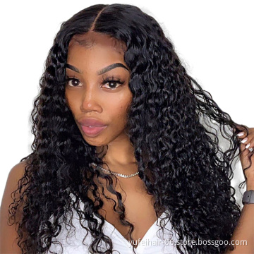 2020 Hot Sale Water Deep Wave Real Human Hair Peruvian Virgin Hair Bundles With Lace Closure